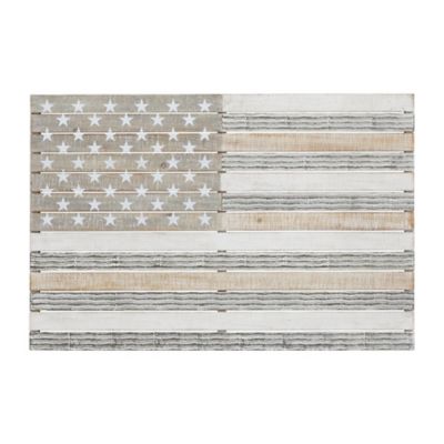 Image showing  Wood Handmade American Flag Home Wall Decor