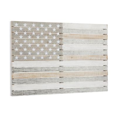 Image showing  Wood Handmade American Flag Home Wall Decor