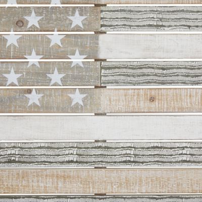 Image showing  Wood Handmade American Flag Home Wall Decor