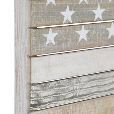 Image showing  Wood Handmade American Flag Home Wall Decor