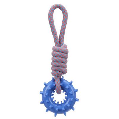Image showing  Rope with Squeaky Ring Dog Toy, Assorted Colors