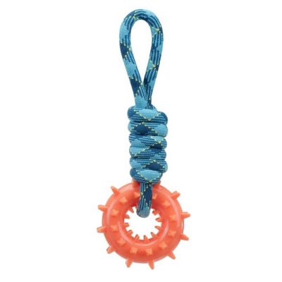 Image showing  Rope with Squeaky Ring Dog Toy, Assorted Colors