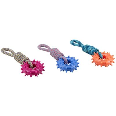 Image showing 5 th Retriever Rope with Squeaky Ring Dog Toy, Assorted Colors