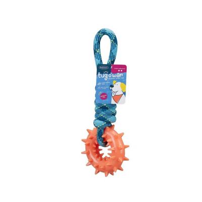Image showing 6 th Retriever Rope with Squeaky Ring Dog Toy, Assorted Colors