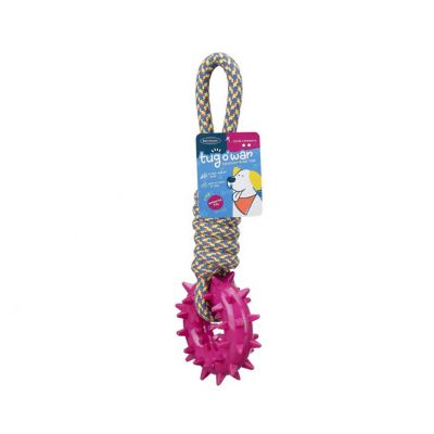 Image showing 8 th Retriever Rope with Squeaky Ring Dog Toy, Assorted Colors