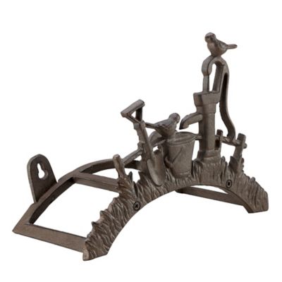 GroundWork 50 ft. Hose Hanger with Rustic Scene