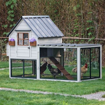 Producer's Pride Villa Chicken Coop, 12 Chicken Capacity, Gray