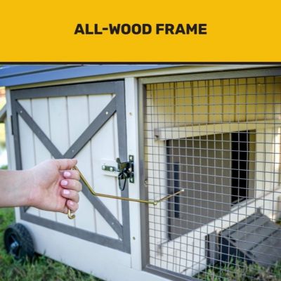 Image showing  Farmhouse Tractor Chicken Coop, 6 Chicken Capacity, Tan