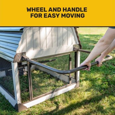 Image showing  Farmhouse Tractor Chicken Coop, 6 Chicken Capacity, Tan