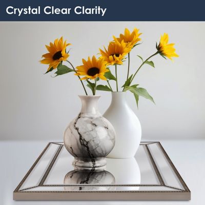 Image showing  Metro Beaded Glass Framed Wall Mounted Vanity Mirror