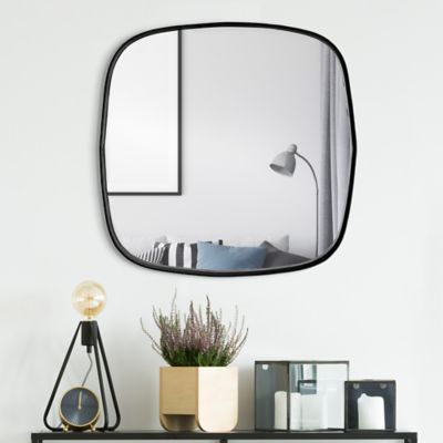 Image showing  Painted Metal Squircle Square Circle Wall Accent Mirror