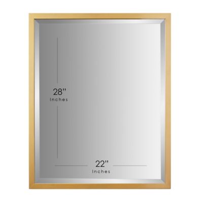 Image showing  Metal Framed Beveled Edge Rectangular Vanity Mirror