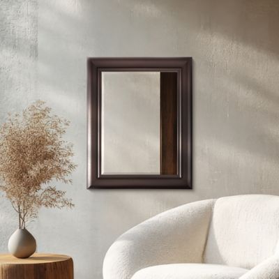 Image showing  Brushed Nickel Stainless Steel Framed Wall Mirror