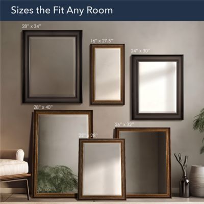 Image showing  Black Metal Recessed Medicine Cabinet With Beveled Mirror
