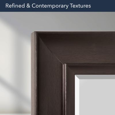 Image showing  Black Metal Recessed Medicine Cabinet With Beveled Mirror