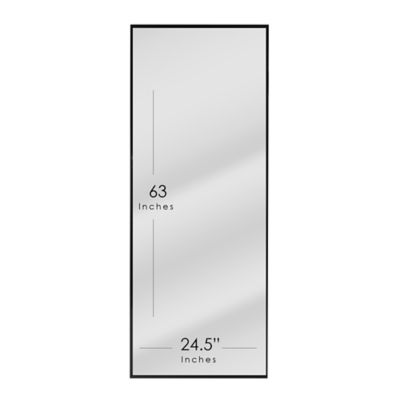 Image showing  Glossy Float Framed Leaner Wall Mirror