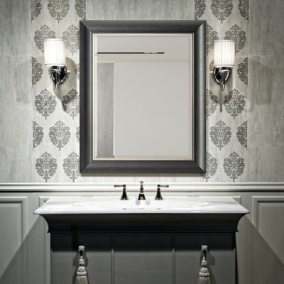 Image showing  Framed Mirror With Pewter Liner