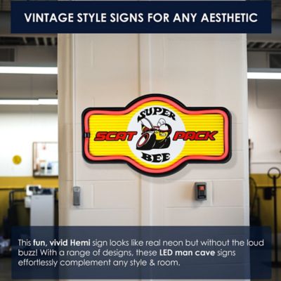 Image showing  Dodge Super Bee Scat Pack LED Neon Light Sign Wall Decor 9.5 in. x 17.25 in.