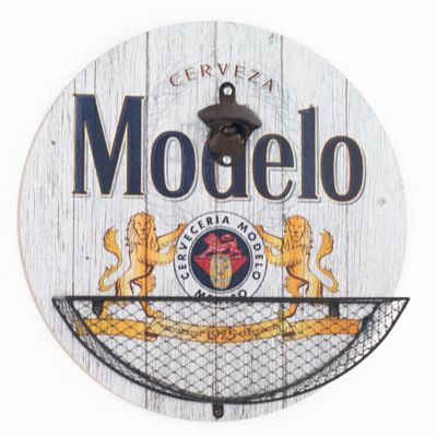 American Art Decor Modelo Beer Bottle Opener & Cap Catcher Wall Decor 14 in.