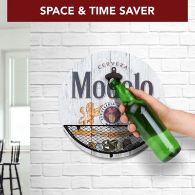 Image showing  Modelo Beer Bottle Opener & Cap Catcher Wall Decor 14 in.