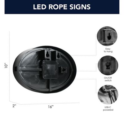 Image showing 8 th American Art Decor Officially Licensed Modelo Oval Neon LED Rope Wall Sign 16 in.x10 in.