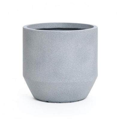 LuxenHome Minimalistic Modern Gray Tall Round Tapered MgO Planter