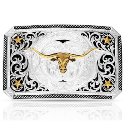 Montana Silversmiths Longhorn Cattle Drive Buckle