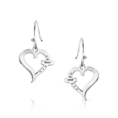 Image showing  With Love Heart Earrings