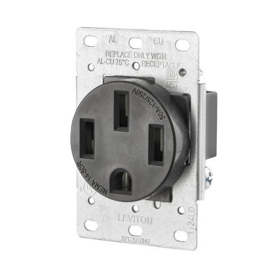 Leviton Receptacle Power 125/250 VAC 50 A 3 Pole 4 Wires 4 AWG Terminal Polypropylene