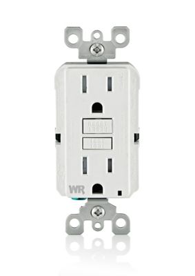 Leviton 15 Amp Tamper-Resistant Electrical Receptacle 125 Volt 5-15R 1 HP Rated Back Side Wired Heavy-Duty Polycarbonate White