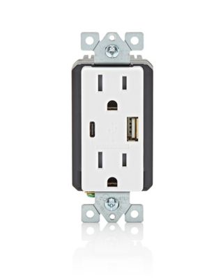 Image showing  Decora 15A Tamper Resistant Type A/C 3.6A 18 W USB Outlet