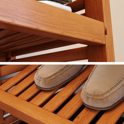 Image showing  Solid Wood Walk-In Closet Organizer with 6-Drawers and Solid Wood Doors