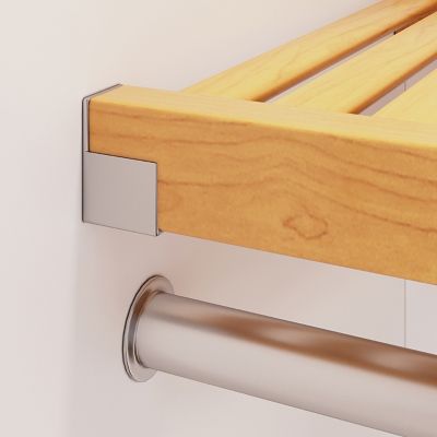 Image showing  Solid Wood Walk-In Closet Organizer with 6-Drawers and Solid Wood Doors