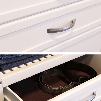 Image showing 5 th John Louis Home Solid Wood Walk-In Closet Organizer with 3 Shaker Drawers and Solid Wood Doors