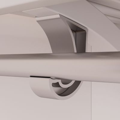 Image showing 6 th John Louis Home Solid Wood Walk-In Closet Organizer with 3 Shaker Drawers and Solid Wood Doors