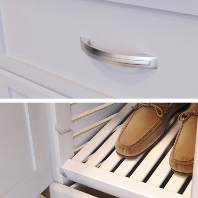 Image showing 7 th John Louis Home Solid Wood Walk-In Closet Organizer with 3 Shaker Drawers and Solid Wood Doors