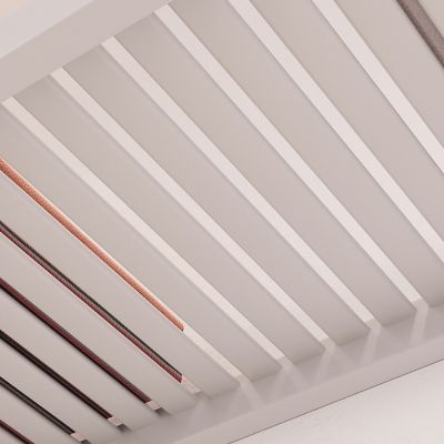 Image showing 9 th John Louis Home Solid Wood Walk-In Closet Organizer with 3 Shaker Drawers and Solid Wood Doors