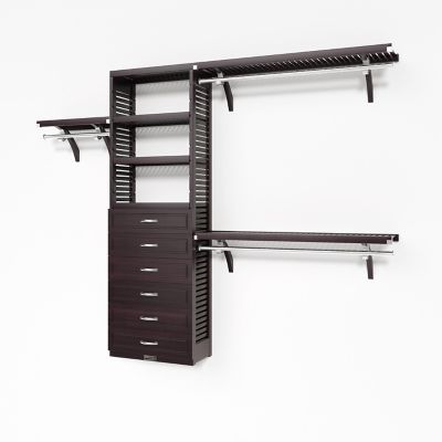 John Louis Home Solid Wood Reach-In Closet Organizer with 6-Drawers