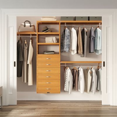 Image showing  Solid Wood Reach-In Closet Organizer with 6-Drawers