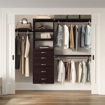 Image showing  Solid Wood Reach-In Closet Organizer with 5-Drawers