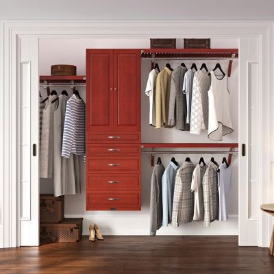 Image showing  Solid Wood Reach-In Closet Organizer with 5-Drawers and Solid Wood Doors