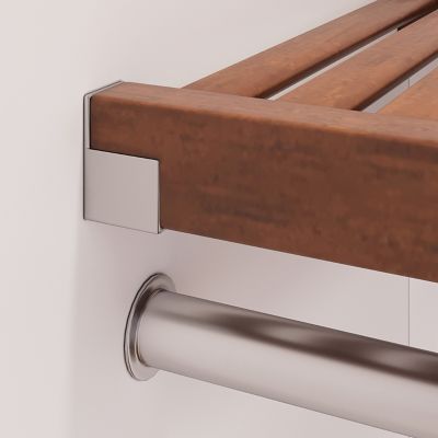 Image showing  Solid Wood Reach-In Closet Organizer with 4 Shaker Drawers and Glass Doors