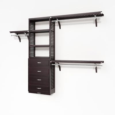 John Louis Home Solid Wood Reach-In Closet Organizer with 4-Drawers
