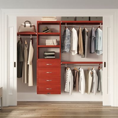 Image showing  Solid Wood Reach-In Closet Organizer with 4-Drawers
