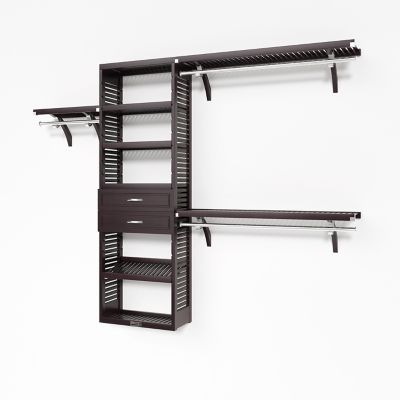 John Louis Home Solid Wood Reach-In Closet Organizer with 2-Drawers