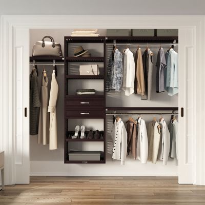 Image showing  Solid Wood Reach-In Closet Organizer with 2-Drawers