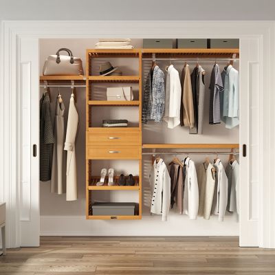 Image showing  Solid Wood Reach-In Closet Organizer with 2-Drawers