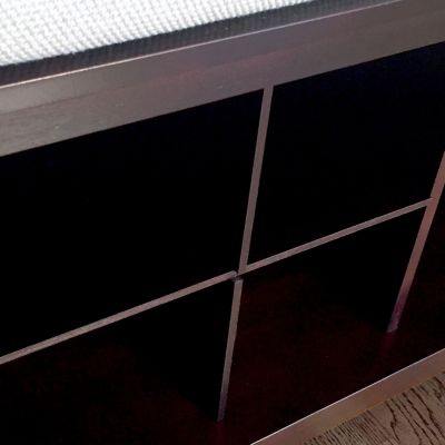 Image showing  Solid Wood Entryway 8-Pair Shoe Storage Bench with 1 Bin