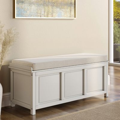Image showing  Solid Wood Open Top Storage Bench