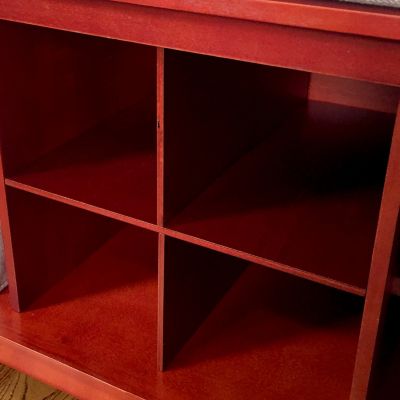 Image showing  Solid Wood Entryway Hall Tree 4 Pair Shoe Storage Bench with 2 Bins